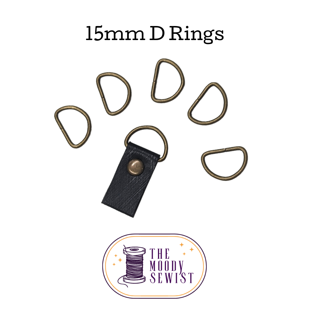 15mm D-Rings - Set of 6