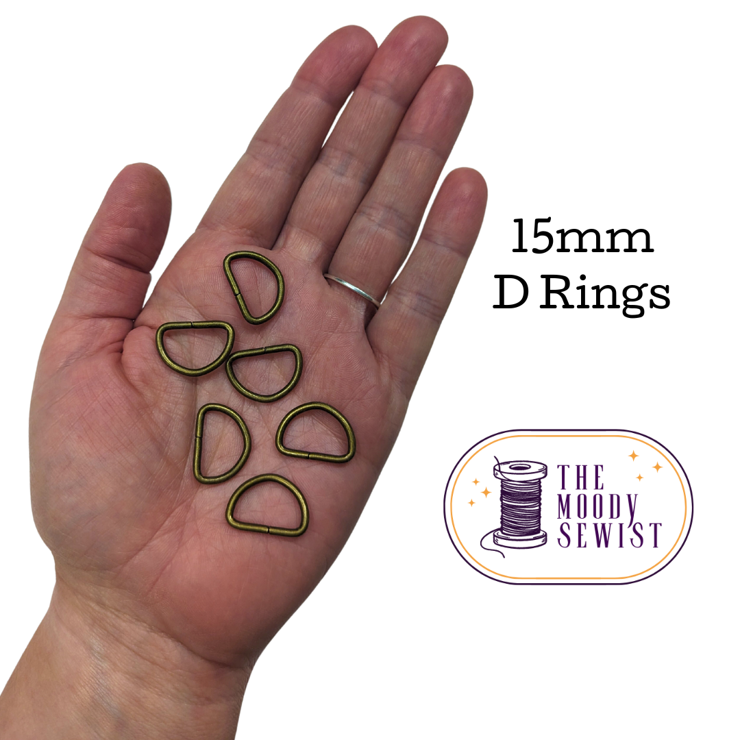 15mm D-Rings - Set of 6