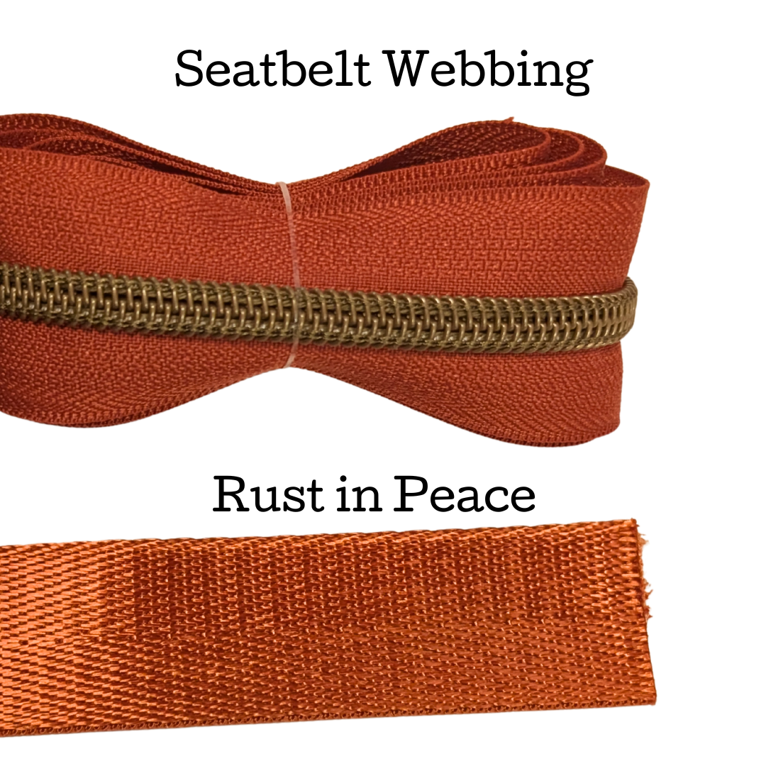 Seatbelt Webbing - Rust in Peace - 3/4", 1", + 1.5"