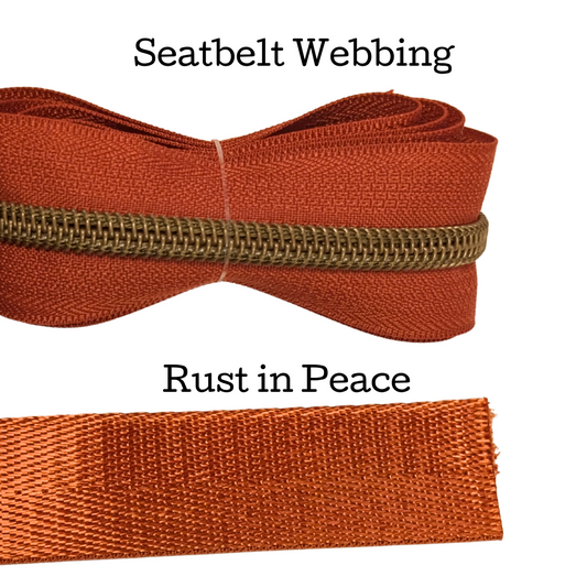 Seatbelt Webbing - Rust in Peace - 3/4", 1", + 1.5"