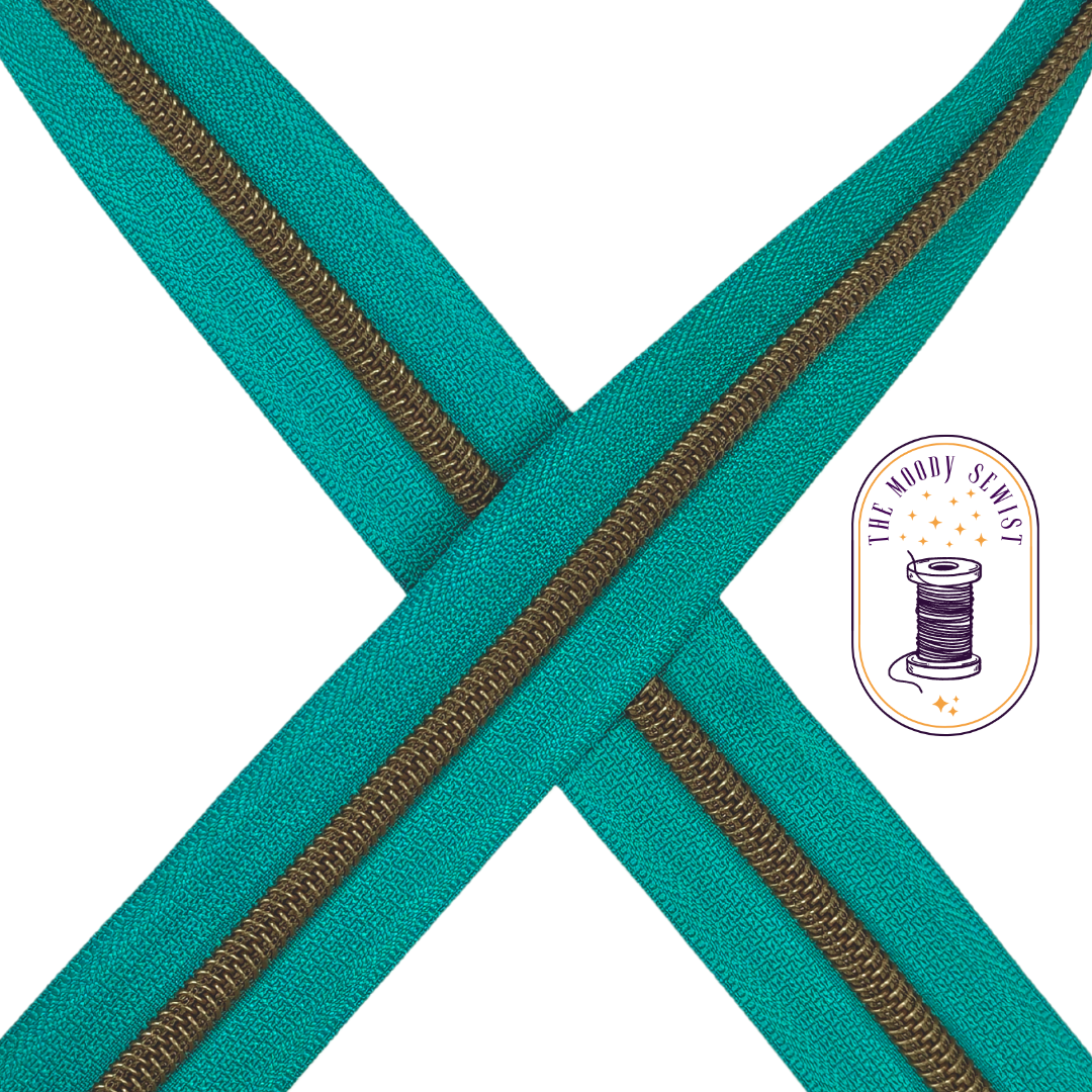 Tropical Jade Zipper Tape