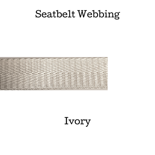 Seatbelt Webbing - Ivory - 3/4" + 1"