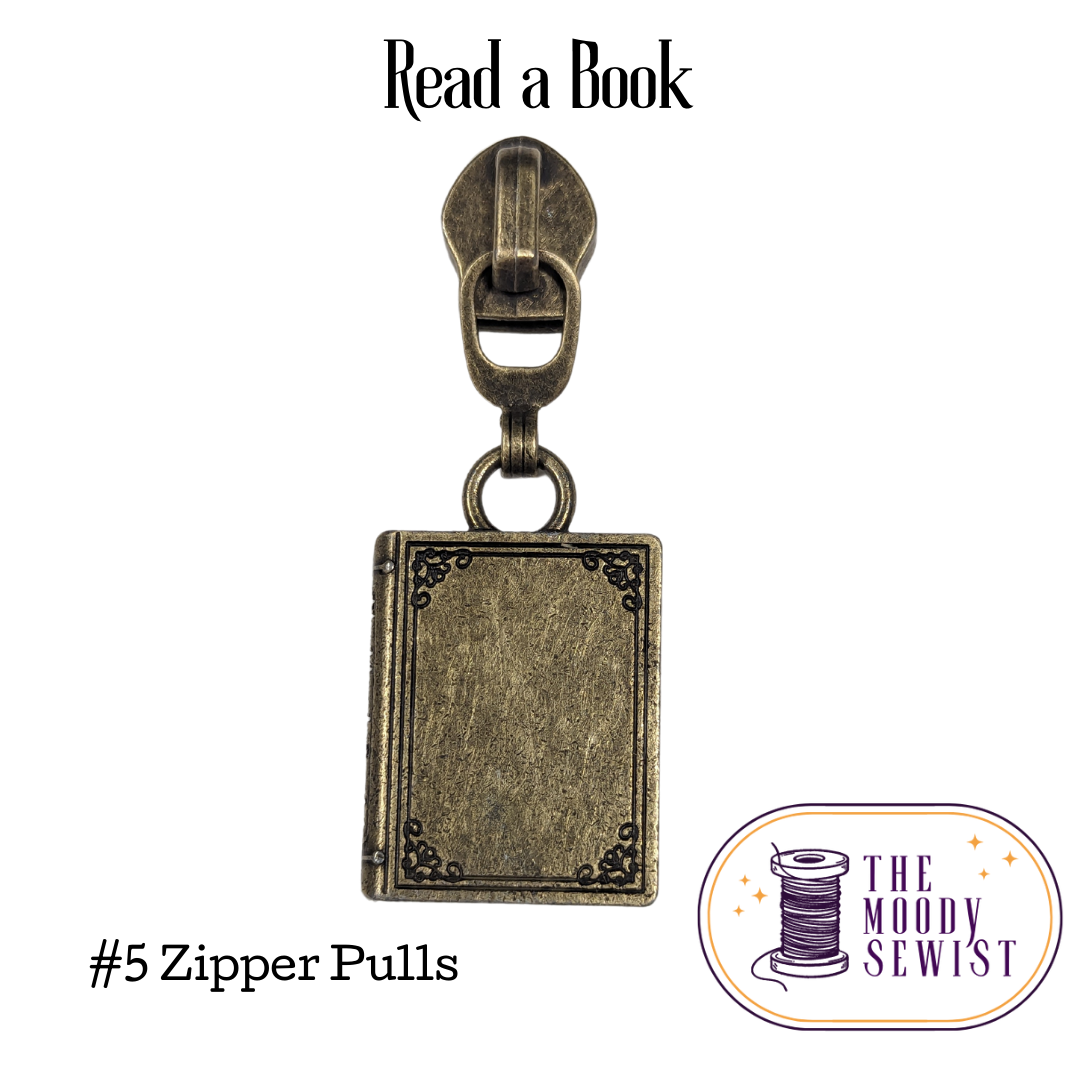 Read a Book #5 Zipper Pulls