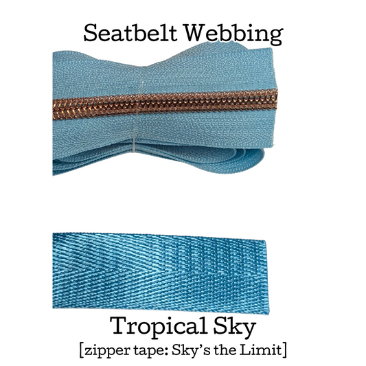 Seatbelt Webbing - Tropical Sky - 1"