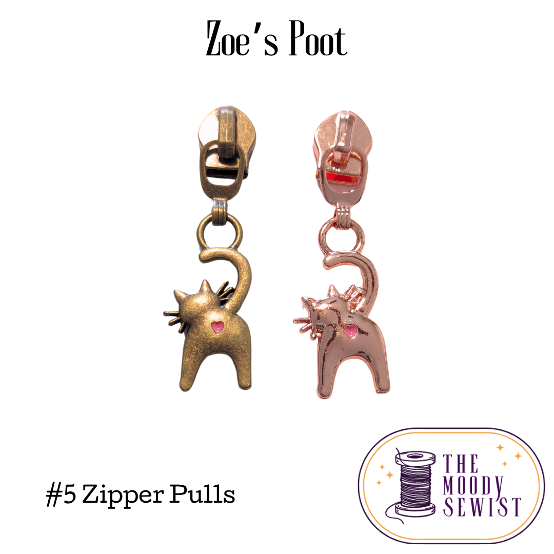 Zoe's Poot #5 Zipper Pulls