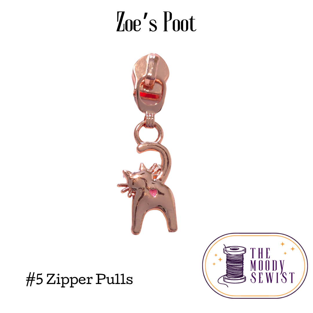 Zoe's Poot #5 Zipper Pulls