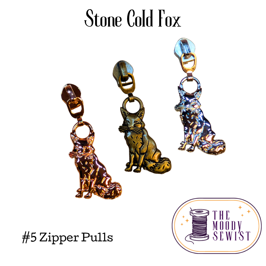 Stone Cold Fox #5 Zipper Pulls