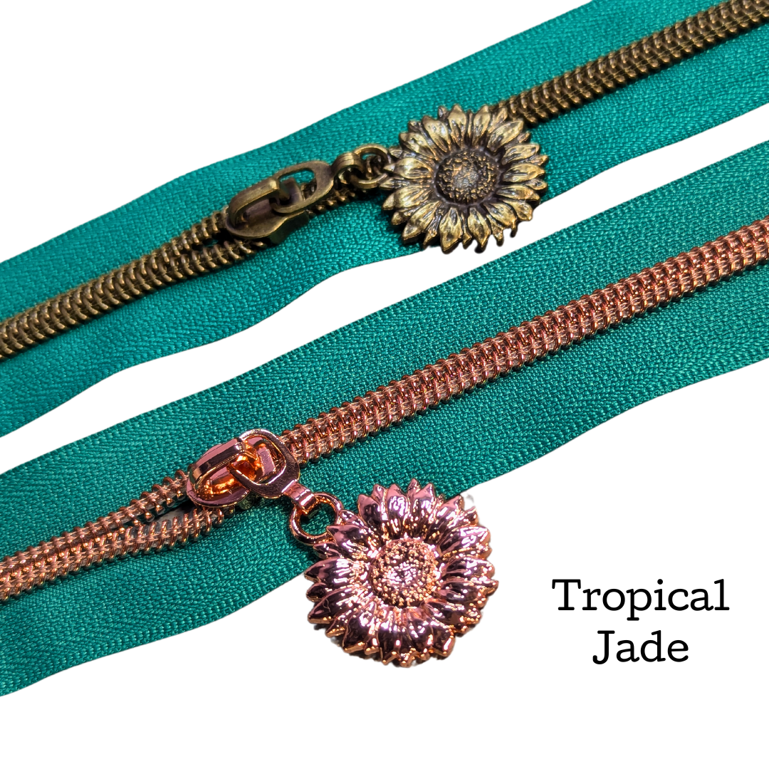 Tropical Jade Zipper Tape