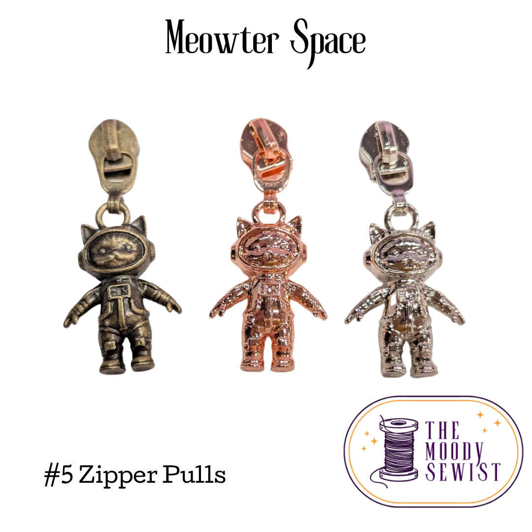 Meowter Space #5 Zipper Pulls