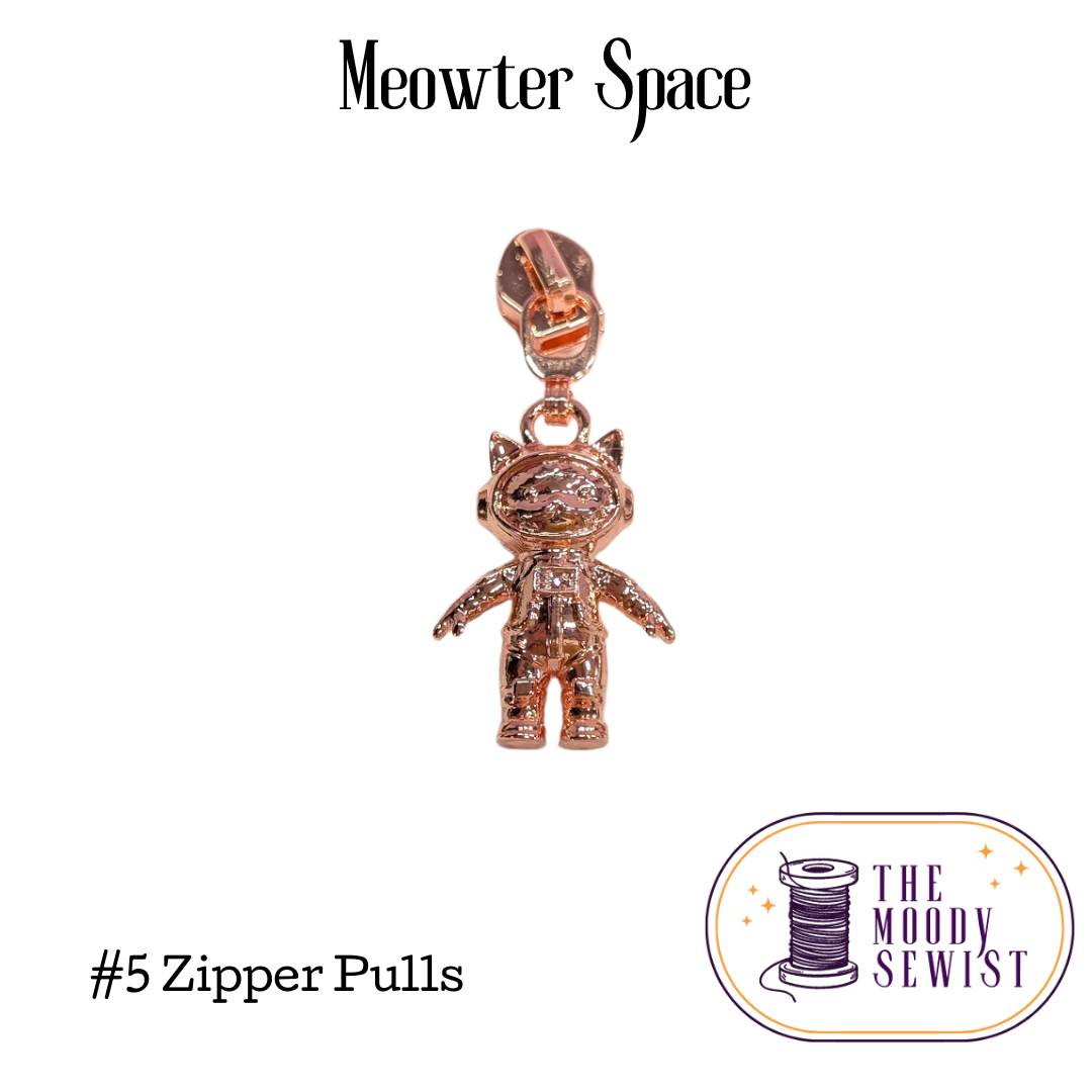 Meowter Space #5 Zipper Pulls