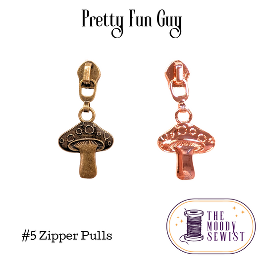 Pretty Fun Guy #5 Zipper Pulls