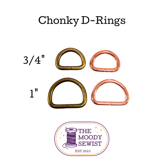 Chonky D-Rings - 3/4" + 1" - Set of 4