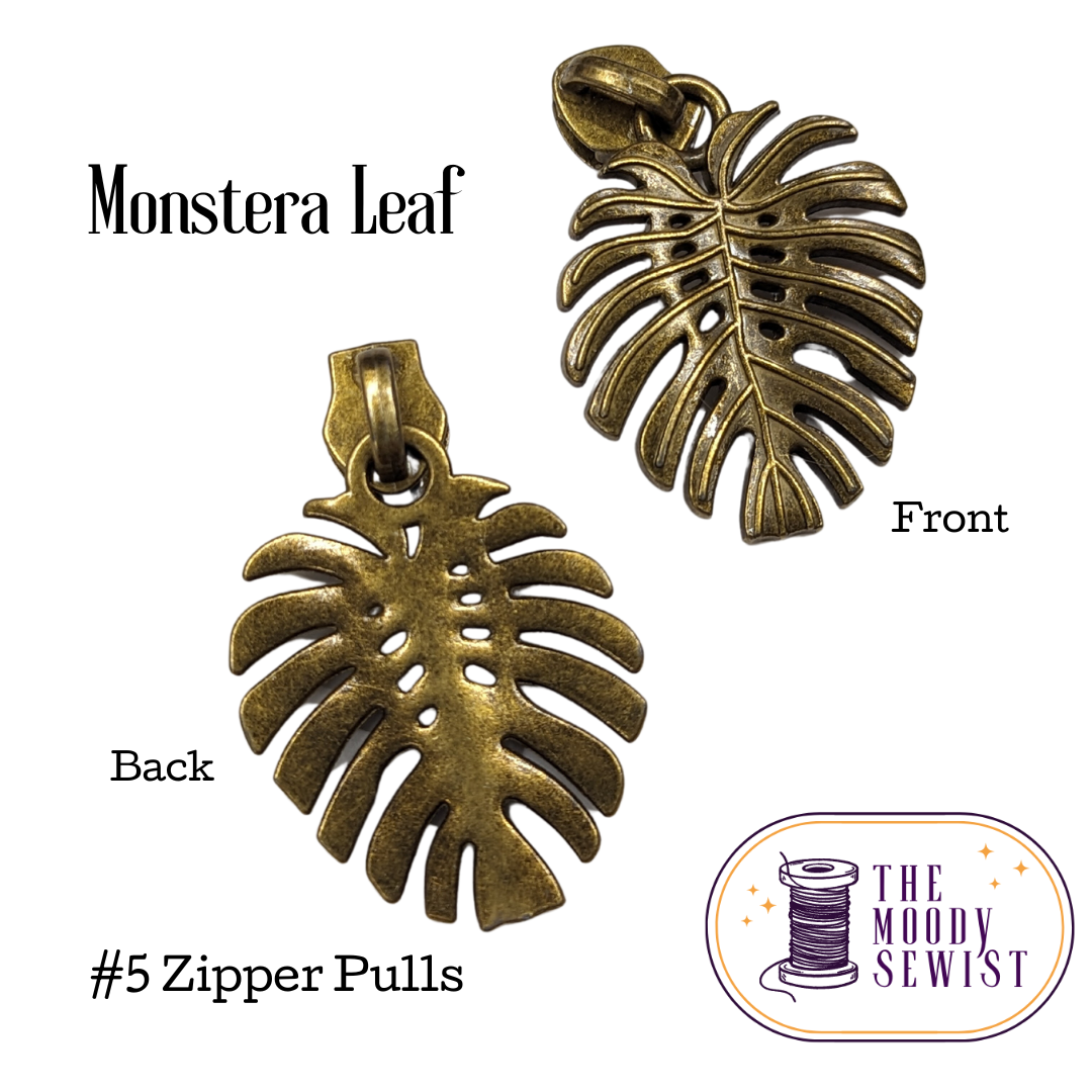 Monstera Leaf #5 Zipper Pulls