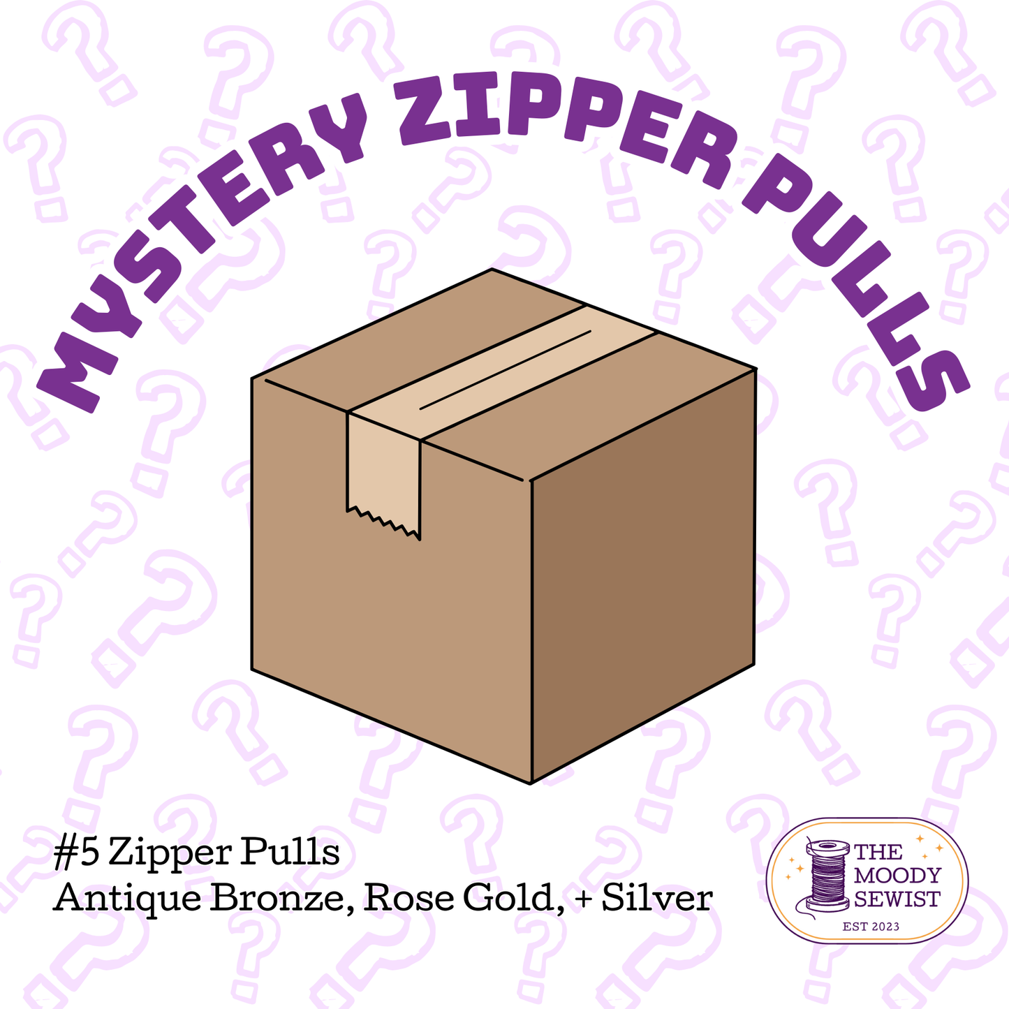 Mystery Box of 45 #5 Zipper Pulls