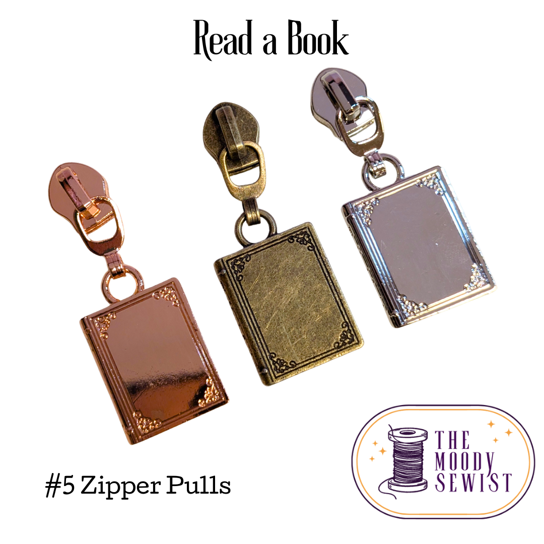 Read a Book #5 Zipper Pulls