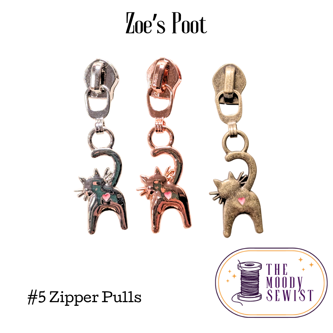 Zoe's Poot #5 Zipper Pulls