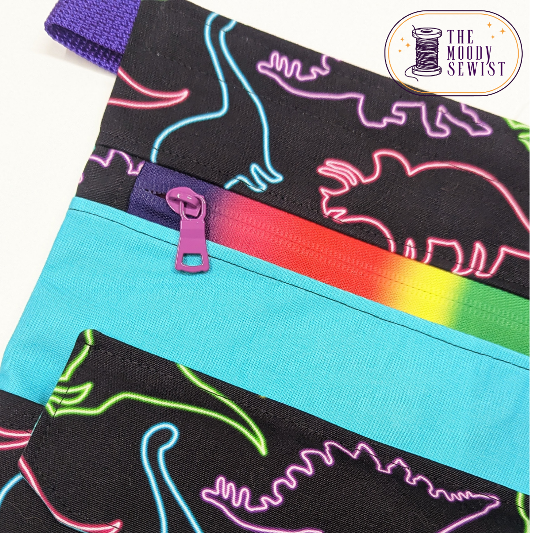 Reverse Tape Zipper Pulls 5 pack - Retiring