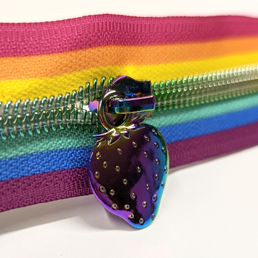 Strawberry Zipper Pulls - Retiring Finishes