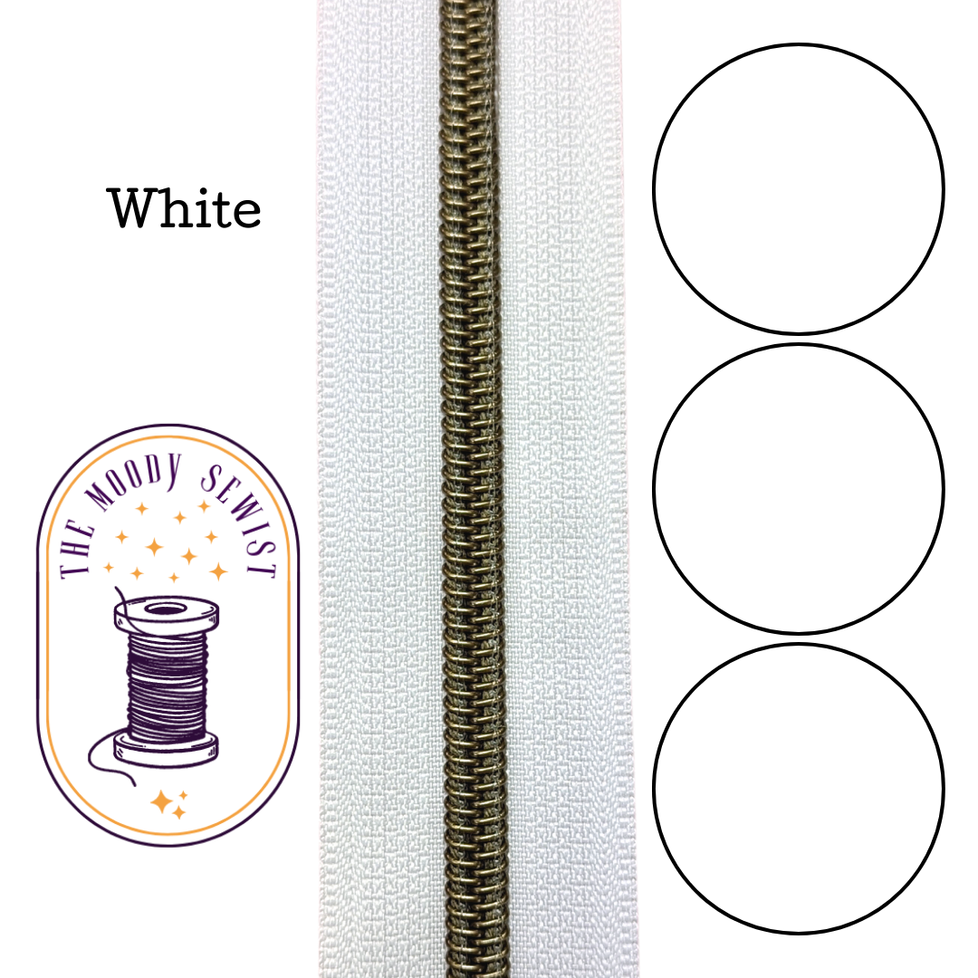 White Zipper Tape