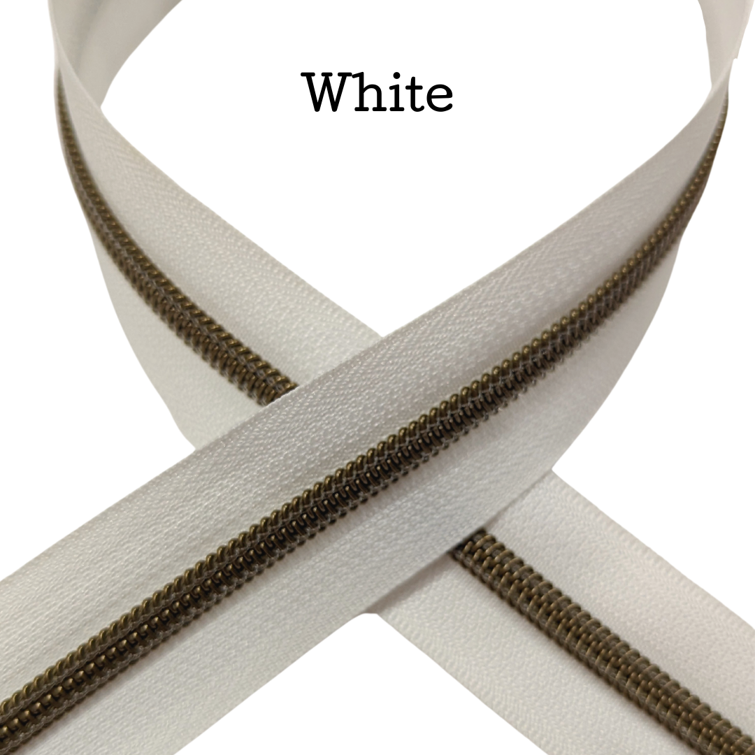 White Zipper Tape