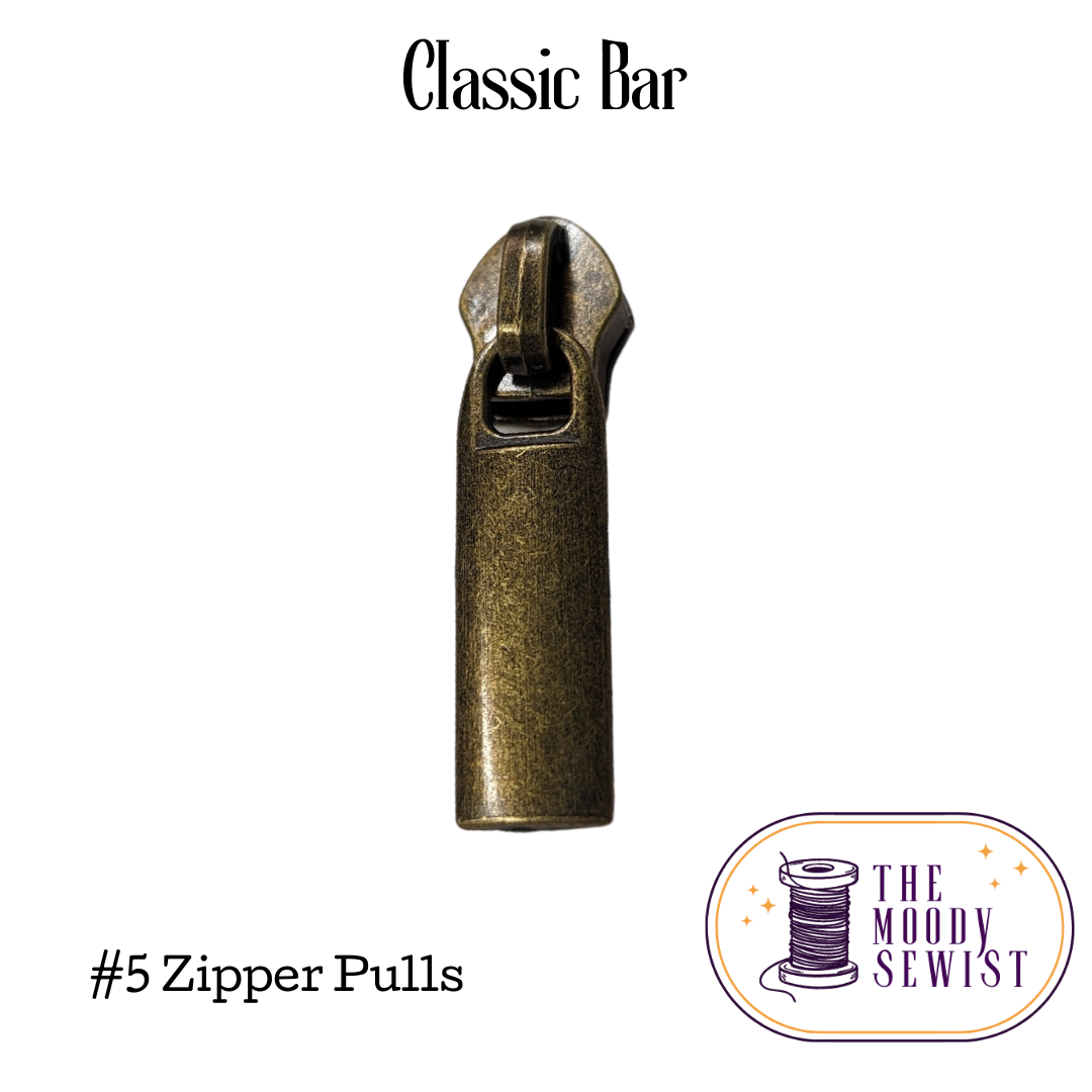 Classic Bar #5 Zipper Pulls