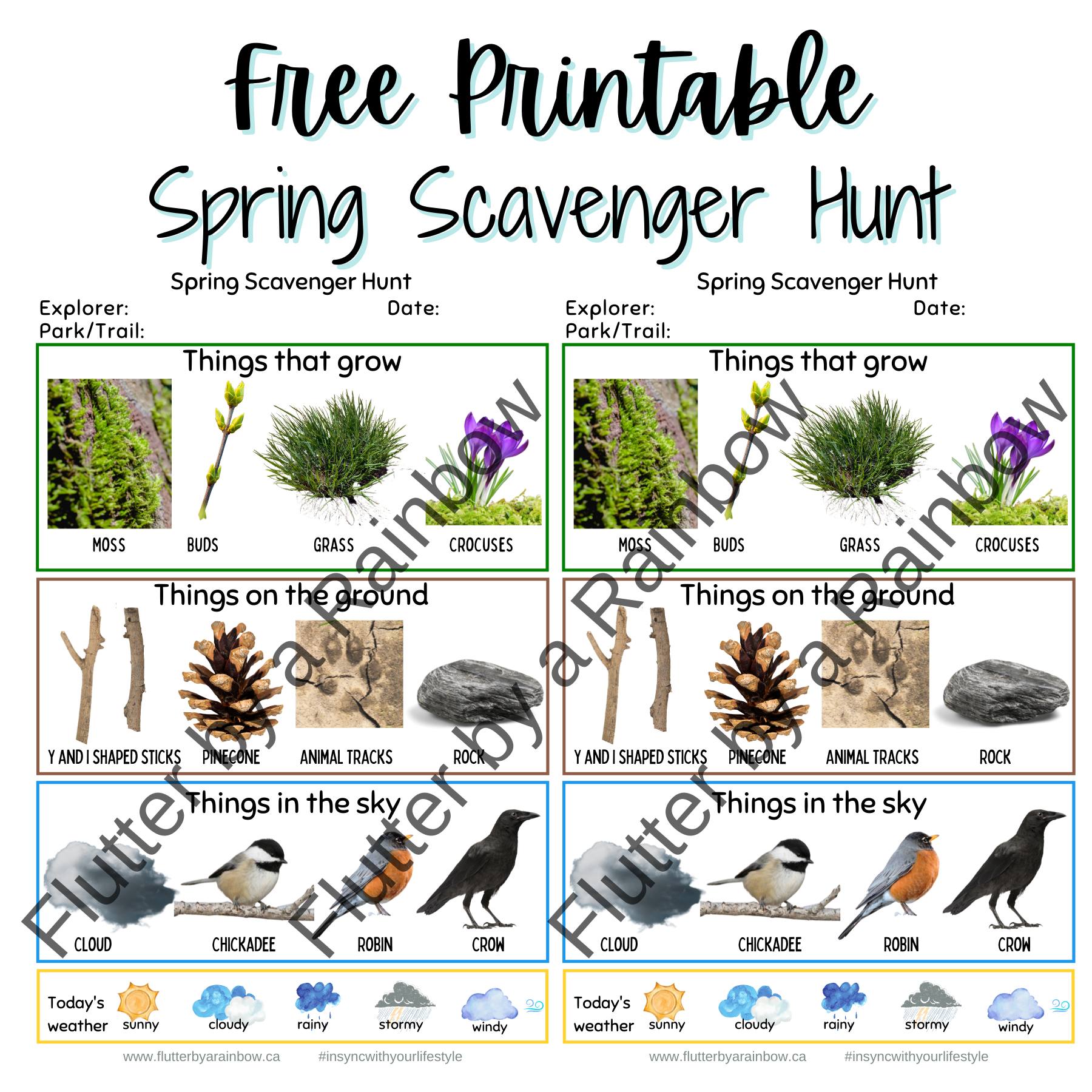 Free Printable Spring Scavenger Hunt The Moody Sewist.