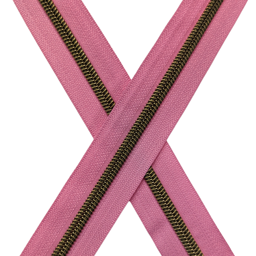 Dusty Rose Zipper Tape