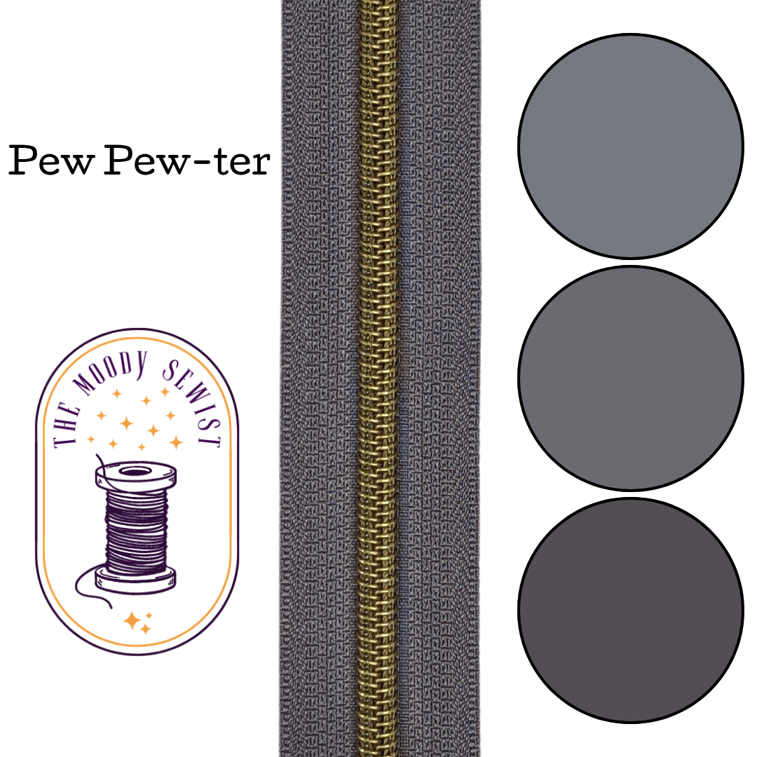 Pew Pew-ter Zipper Tape