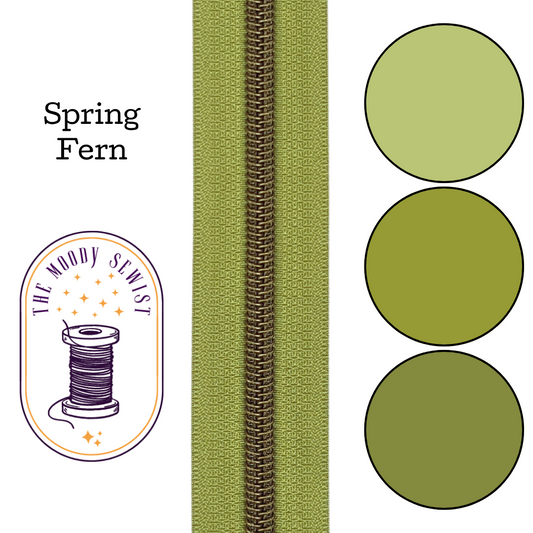 Spring Fern Zipper Tape