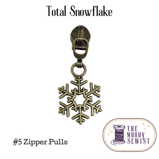 Total Snowflake #5 Zipper Pulls
