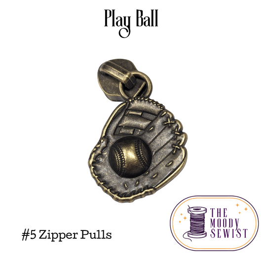 Play Ball #5 Zipper Pulls