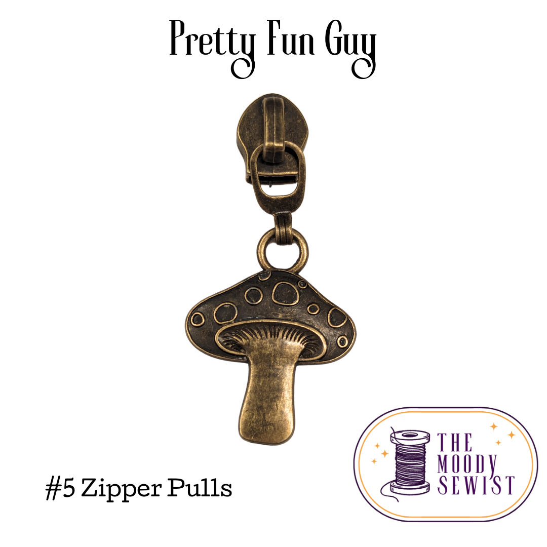 Pretty Fun Guy #5 Zipper Pulls
