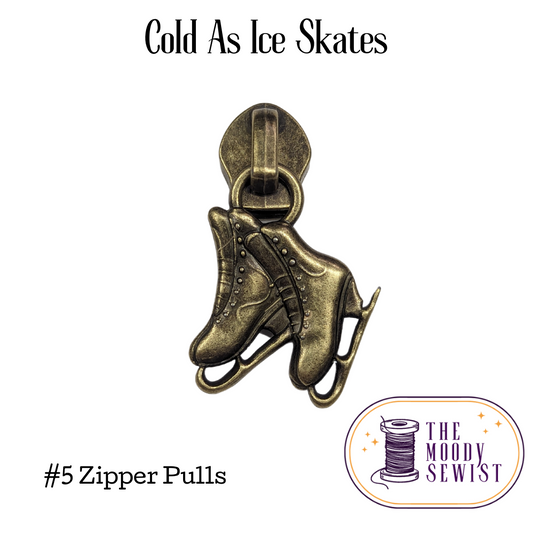 Cold As Ice Skates #5 Zipper Pulls