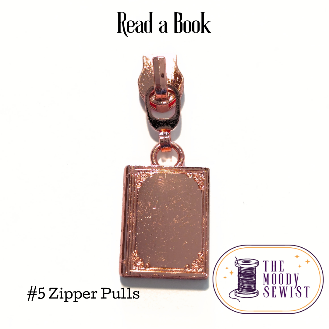Read a Book #5 Zipper Pulls