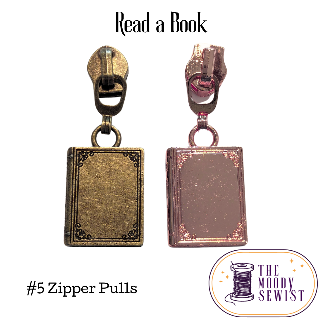 Read a Book #5 Zipper Pulls