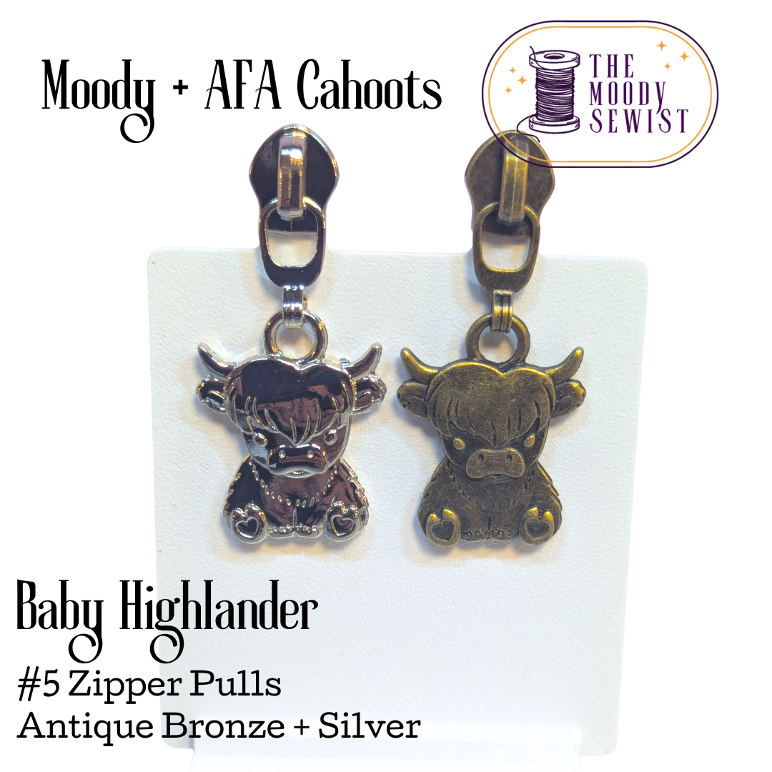 Baby Highlander #5 Zipper Pulls