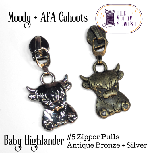 Baby Highlander #5 Zipper Pulls