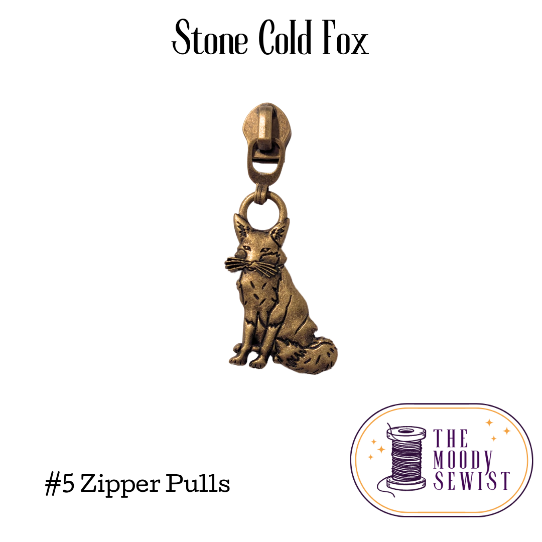 Stone Cold Fox #5 Zipper Pulls