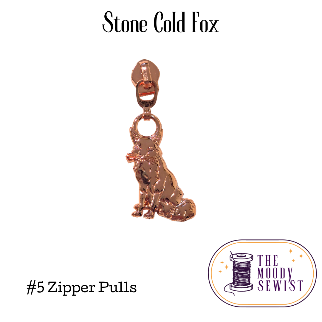 Stone Cold Fox #5 Zipper Pulls