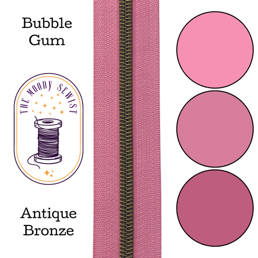 Bubble Gum Zipper Tape