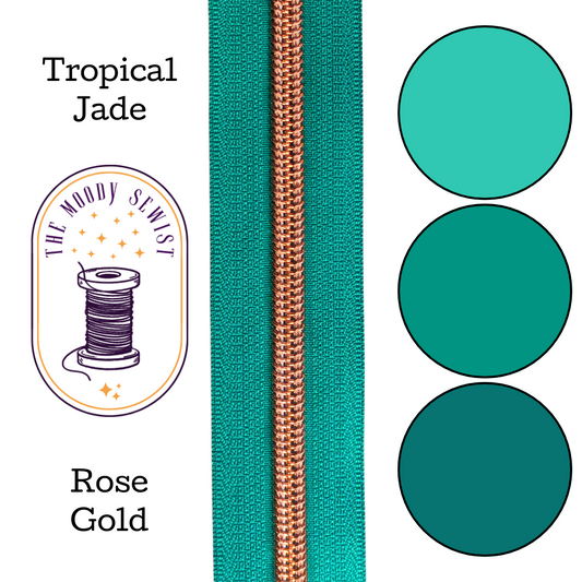 Tropical Jade Zipper Tape