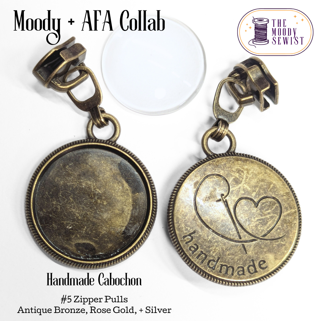 Handmade Cabochon #5 Zipper Pulls