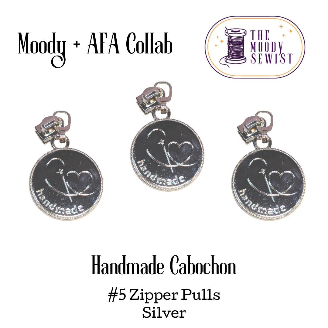 Handmade Cabochon #5 Zipper Pulls