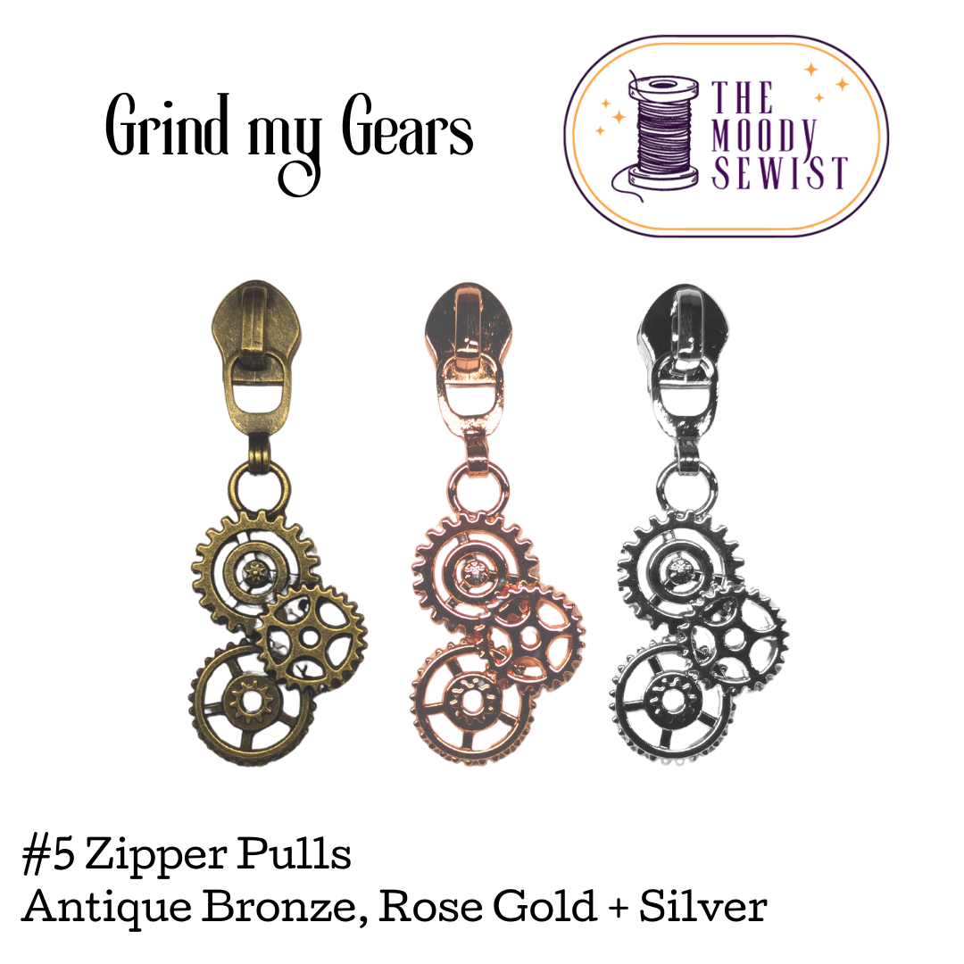 Grind My Gears #5 Zipper Pulls