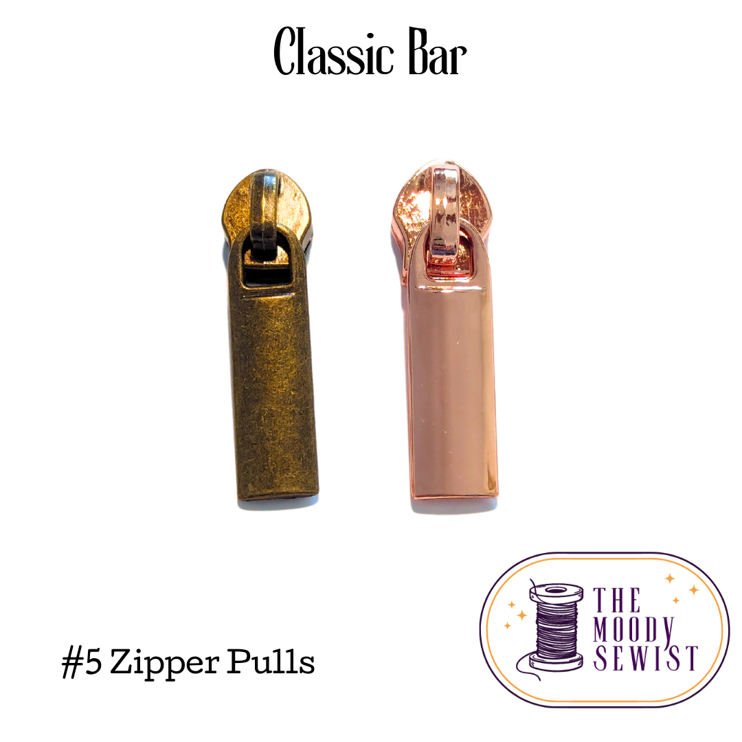 Classic Bar #5 Zipper Pulls