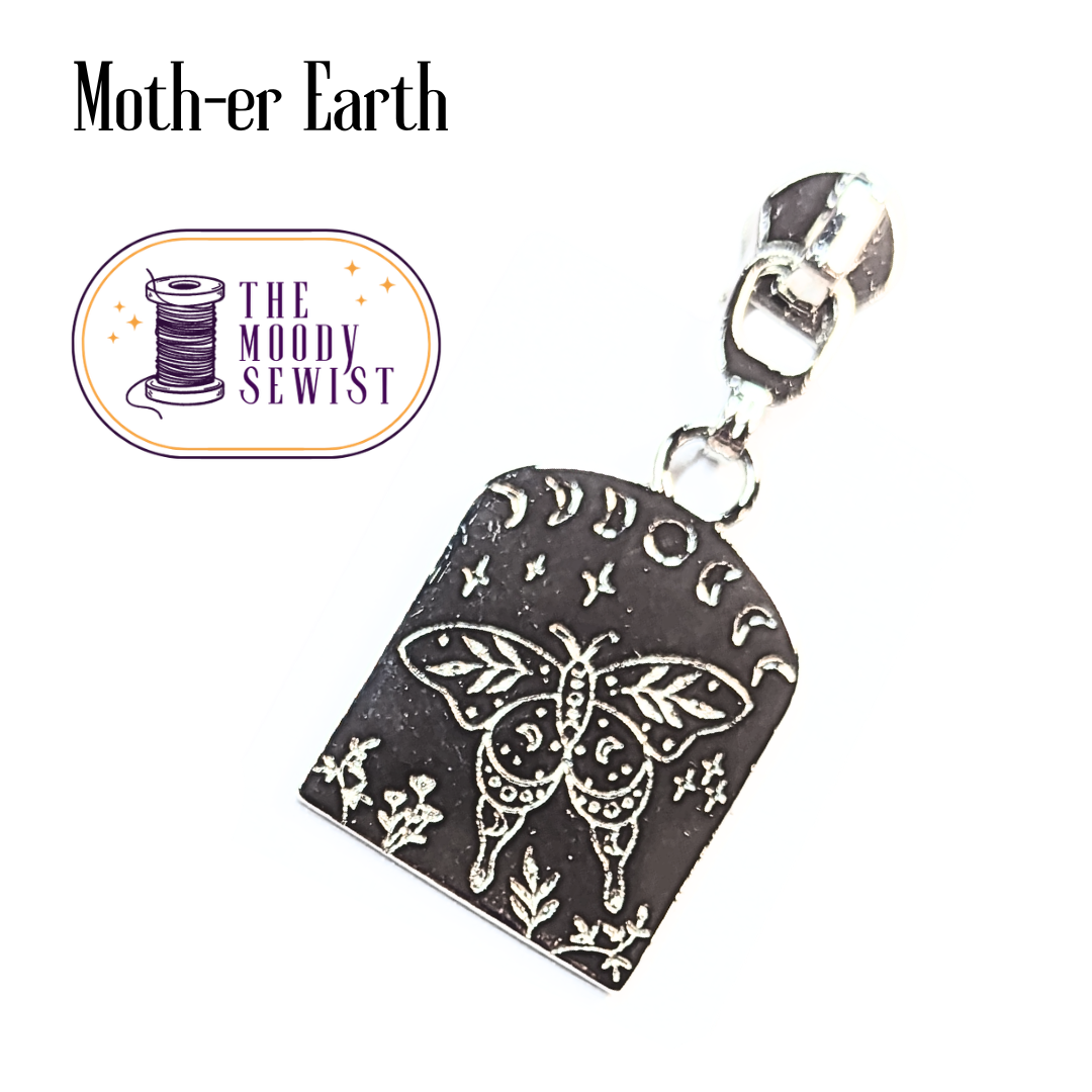 Moth-er Earth #5 Zipper Pulls