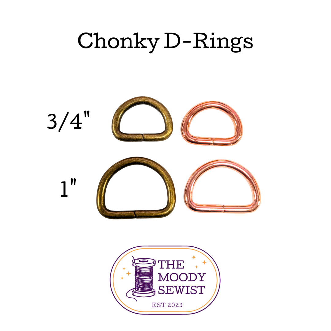 Chonky D-Rings - 3/4" + 1" - Set of 4