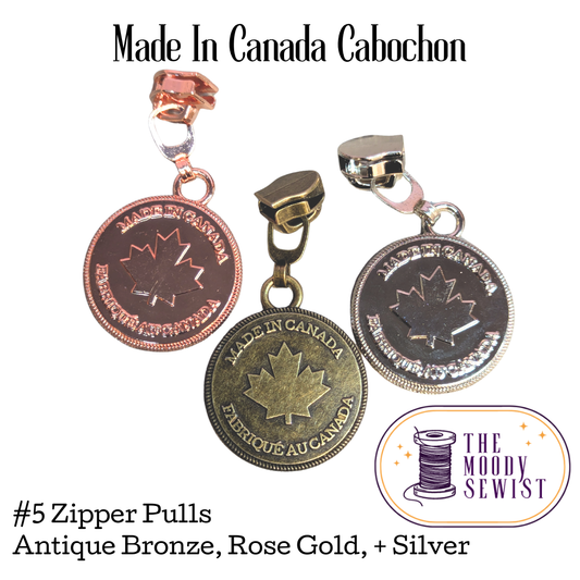 Made in/Fabriqué au Canada #5 Zipper Pulls