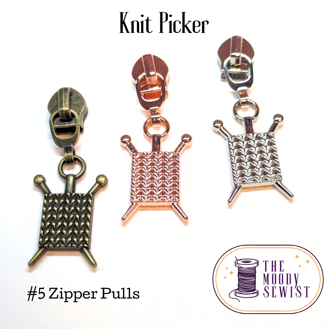 Knit Picker #5 Zipper Pulls