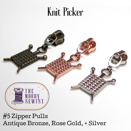Knit Picker #5 Zipper Pulls